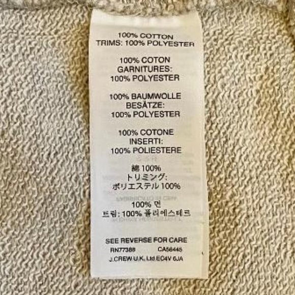 🆕 J. Crew Women's Heather Stone Champagne Ruffle-Hem Sweatshirt - Picture 6 of 10